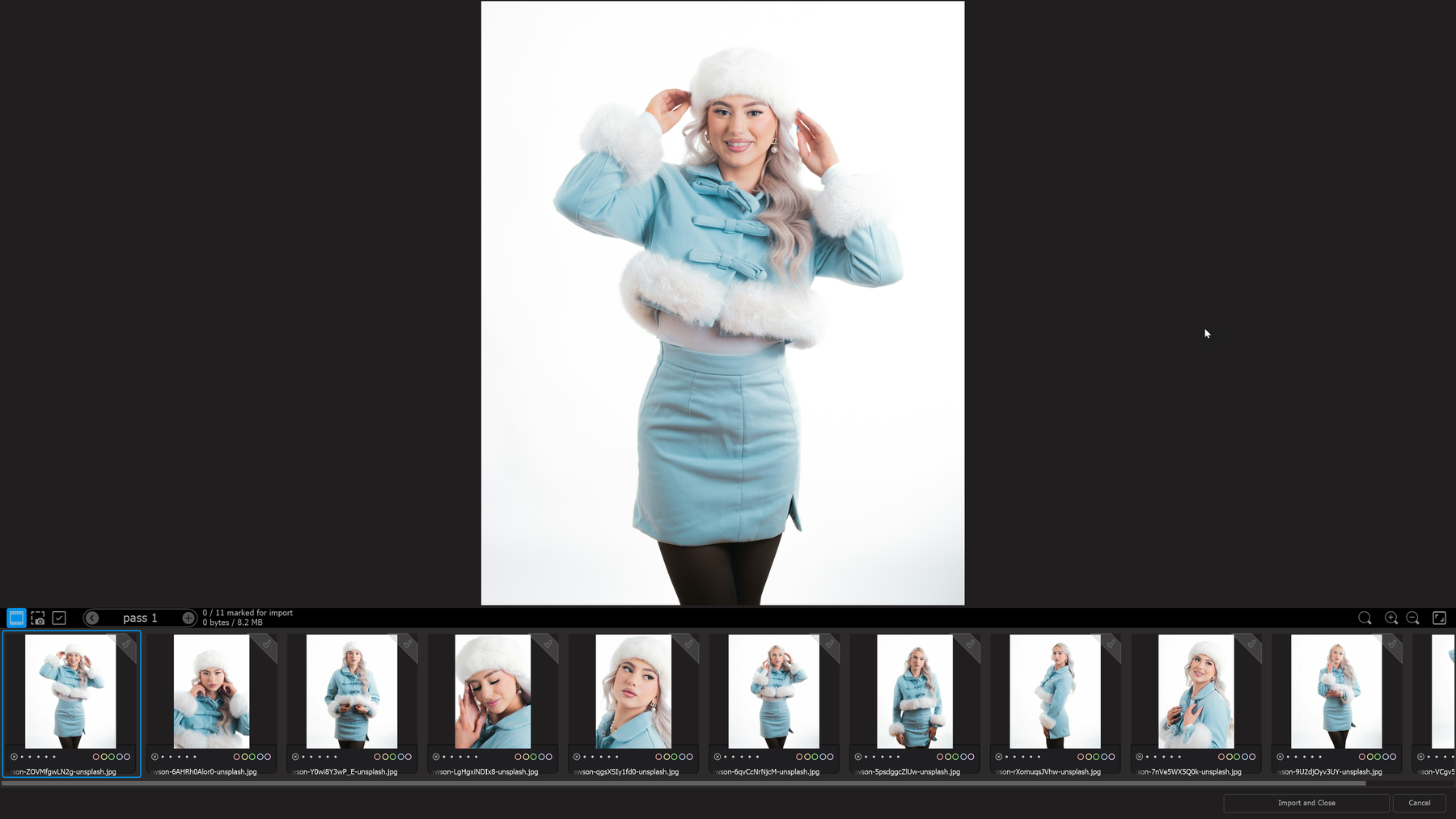 Photo Supreme screen for Import and Select