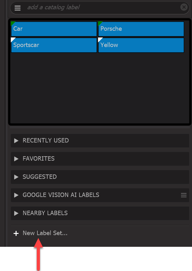 Photo Supreme screen for Working with Label Sets