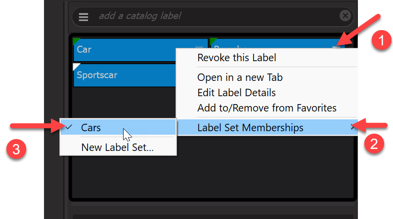 Photo Supreme screen for Working with Label Sets