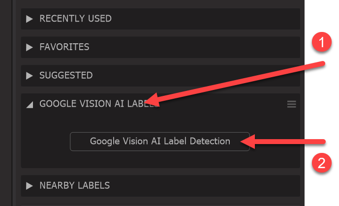 Photo Supreme screen for Labeling with Google Vision AI