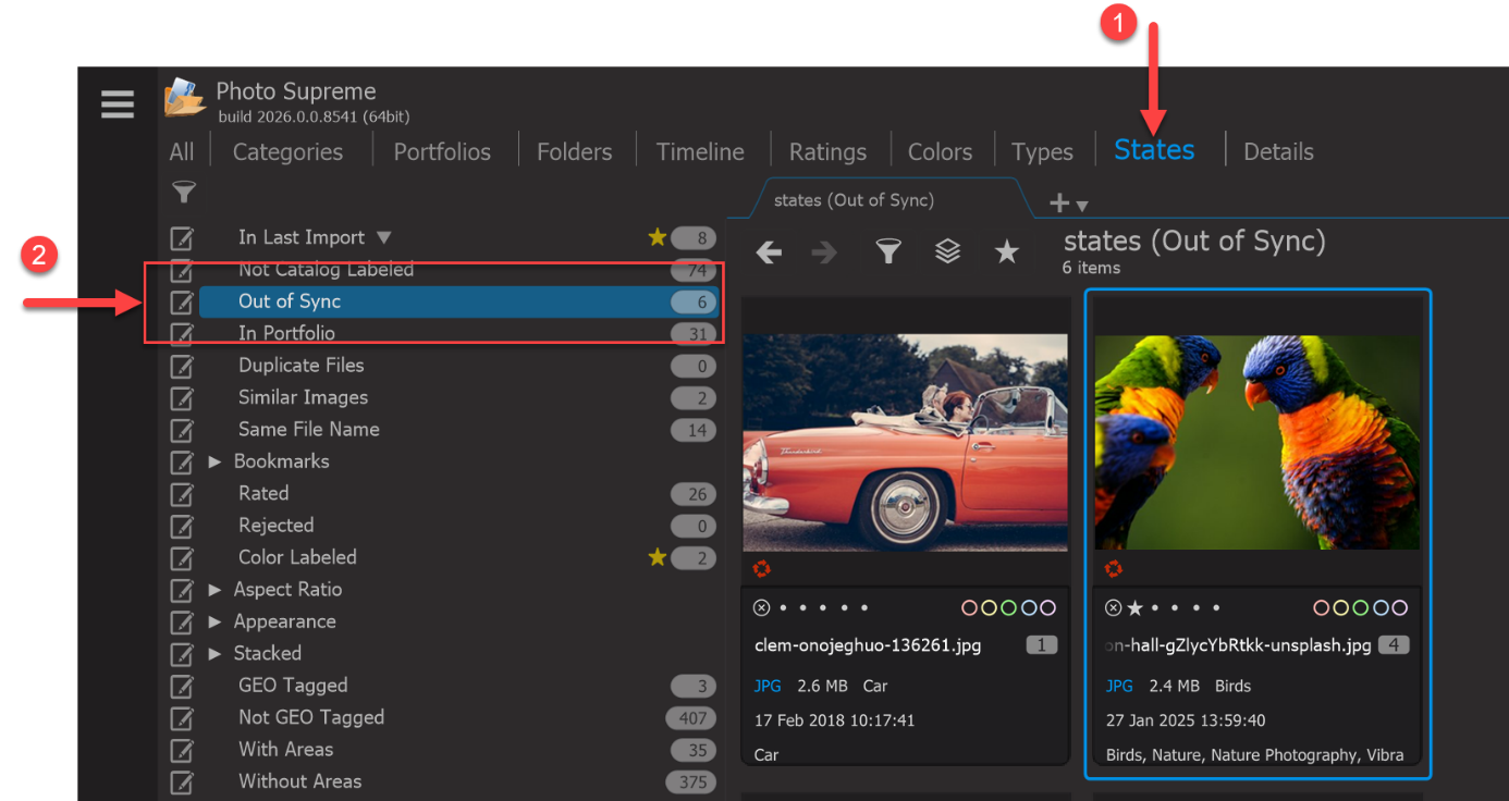 Photo Supreme screen for Synchronizing