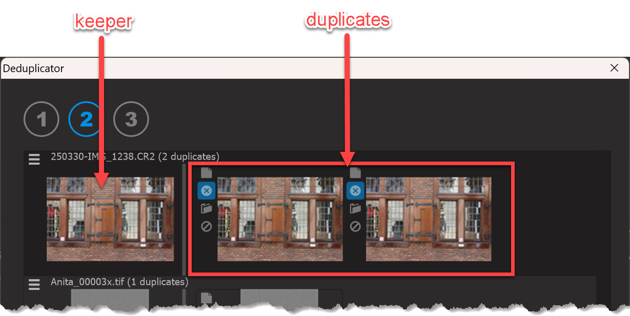 Photo Supreme screen for Identical Files