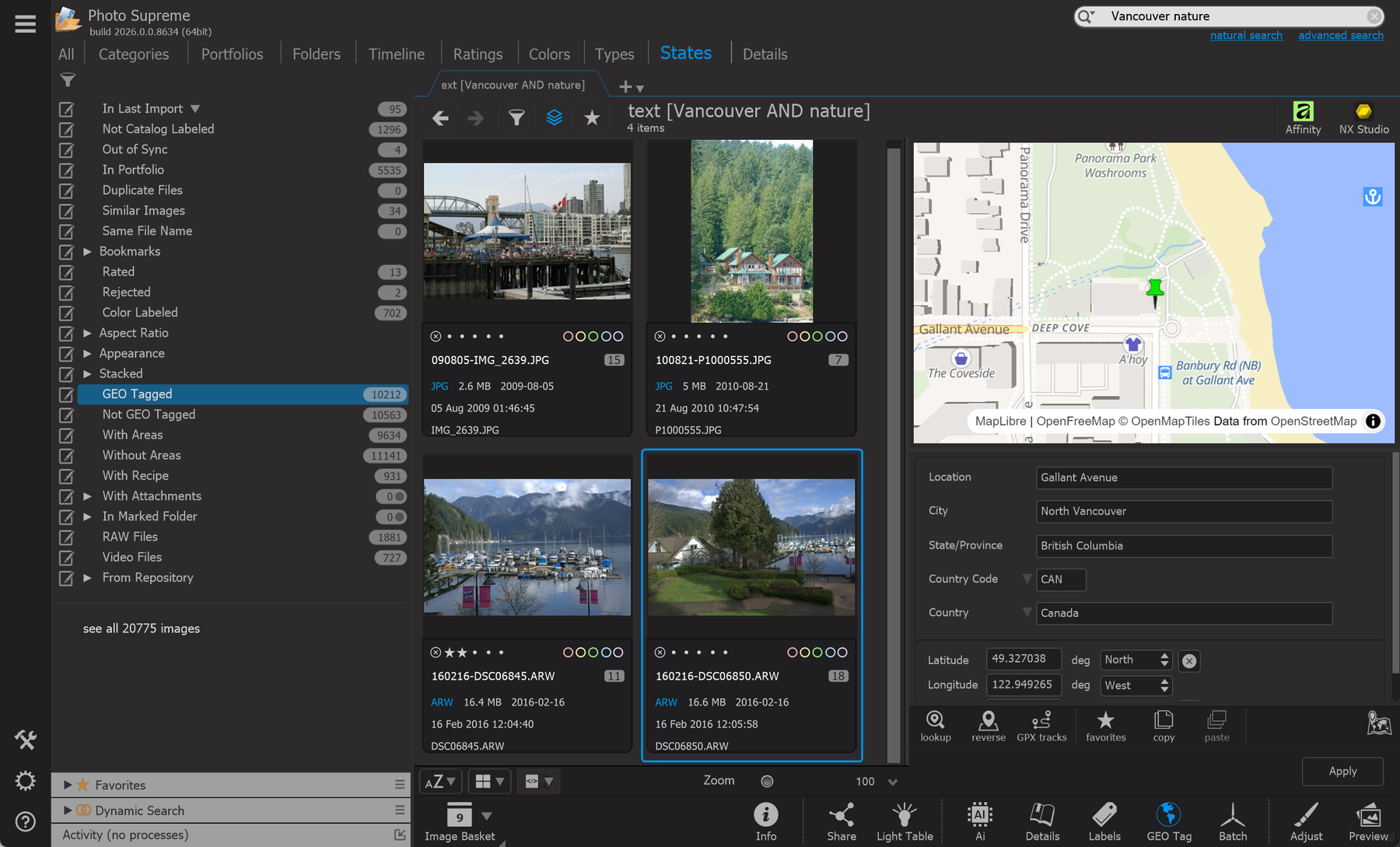 Photo Supreme screen for Preparing the use of Maps