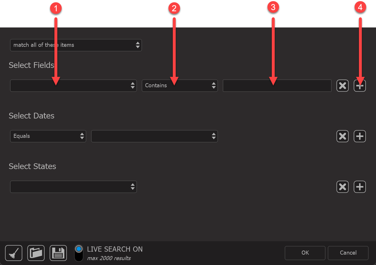 Photo Supreme screen for Advanced Search
