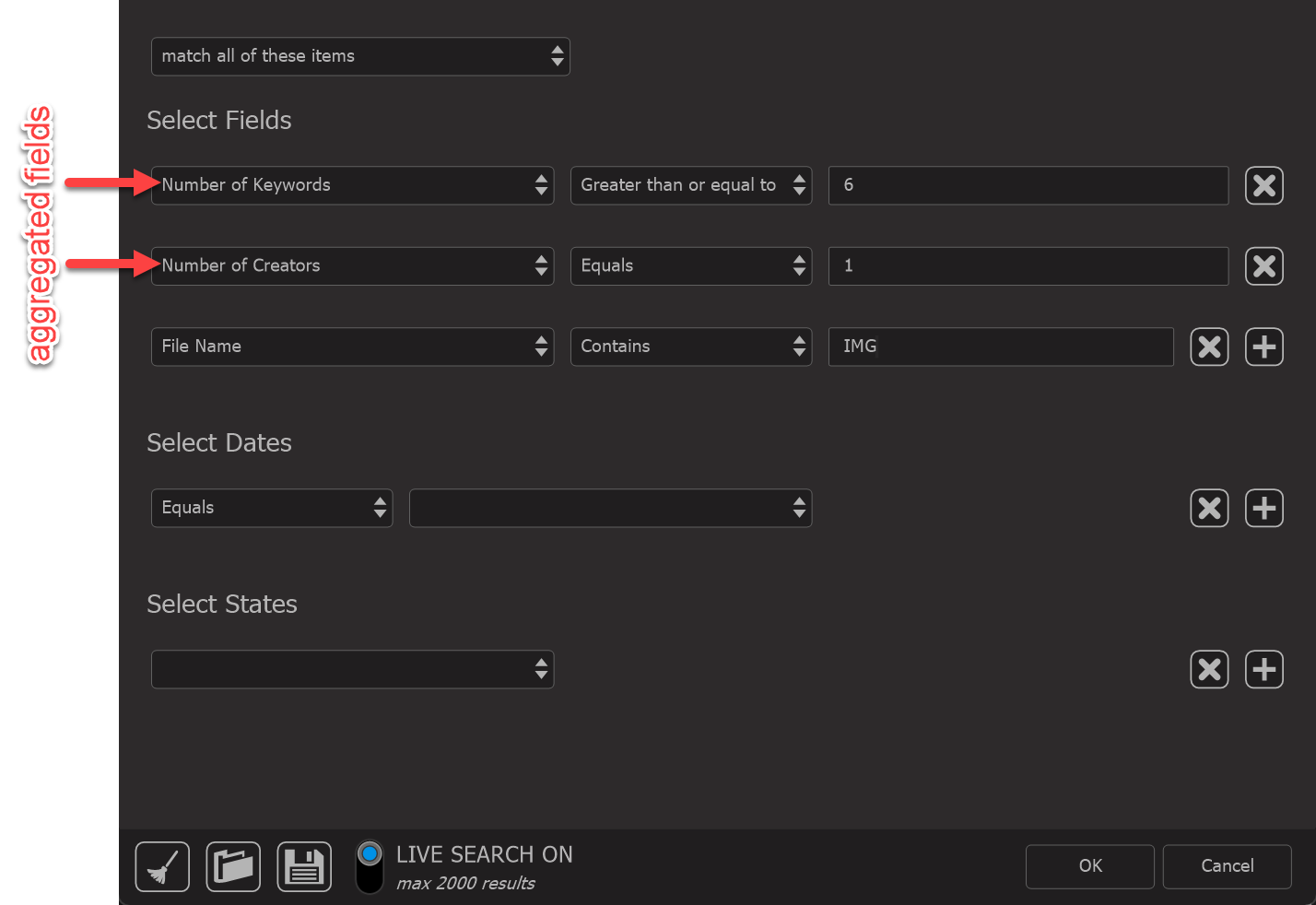 Photo Supreme screen for Aggregate Fields