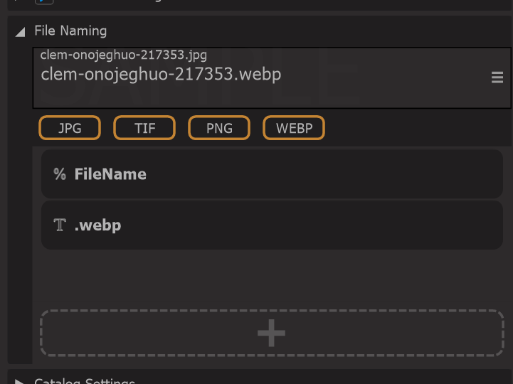 Photo Supreme screen for Working with Transfer Profiles