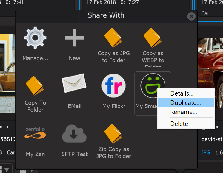 Photo Supreme screen for Working with Transfer Profiles